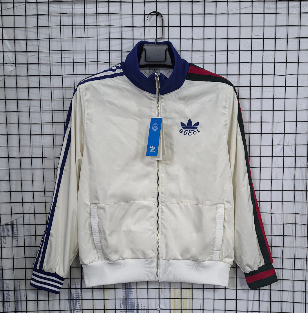 Adidas x Gucci 2025 Off-White Waterproof Windbreaker front