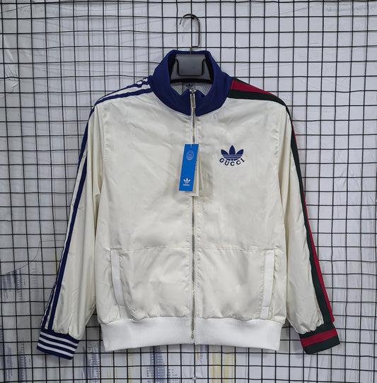 Adidas x Gucci 2025 Off-White Waterproof Windbreaker front