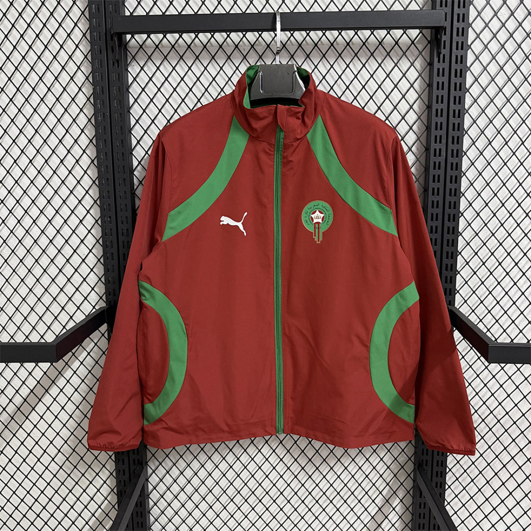 Morocco Red Reversible Waterproof Windbreaker front