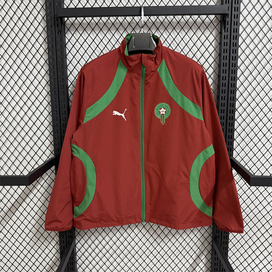 Morocco Red Reversible Waterproof Windbreaker front