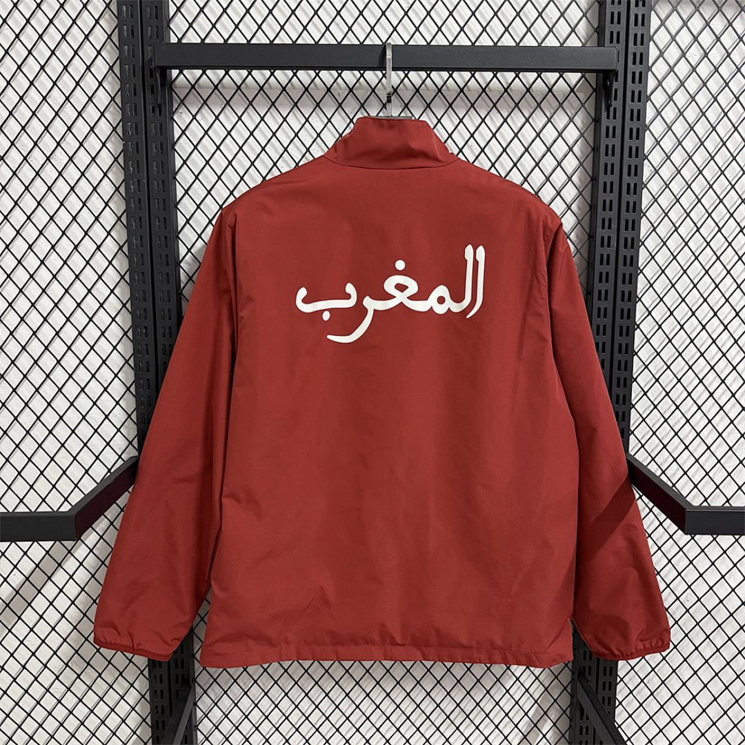 Morocco Red Reversible Waterproof Windbreaker back