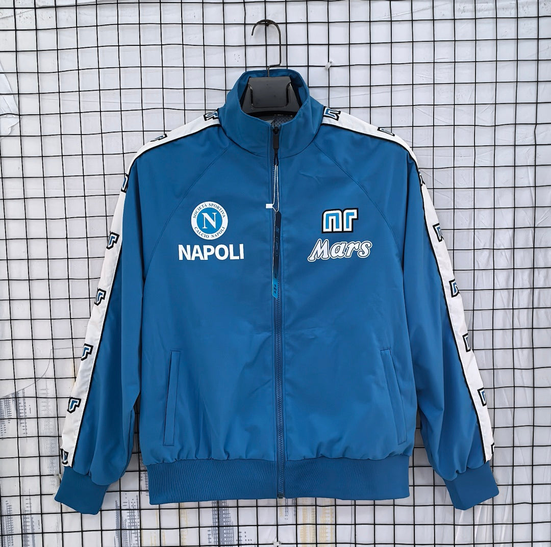 Napoli 1988/89 Blue Waterproof Windbreaker front