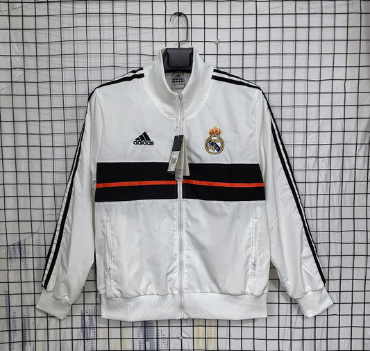 Real Madrid 2013/14 White Waterproof Windbreaker front