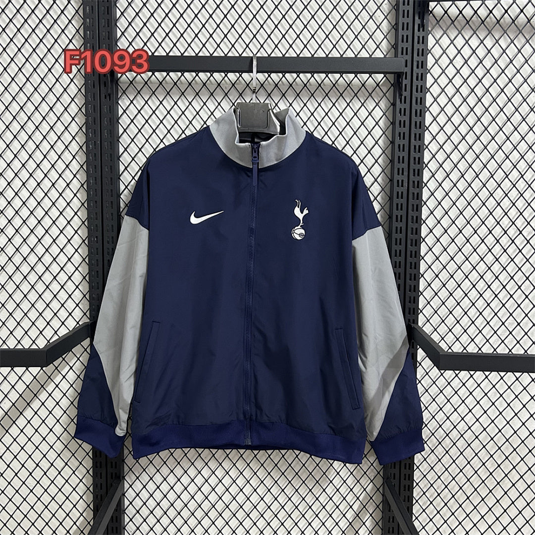Tottenham Hotspur Navy Waterproof Training Windbreaker front