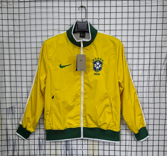 Brazil 2010/11 Yellow Waterproof Windbreaker front