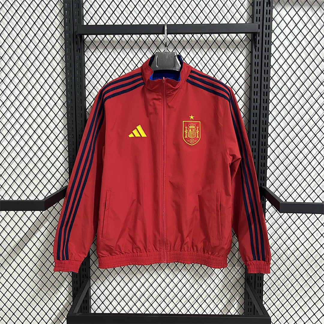 Spain Red Reversible Waterproof Windbreaker front