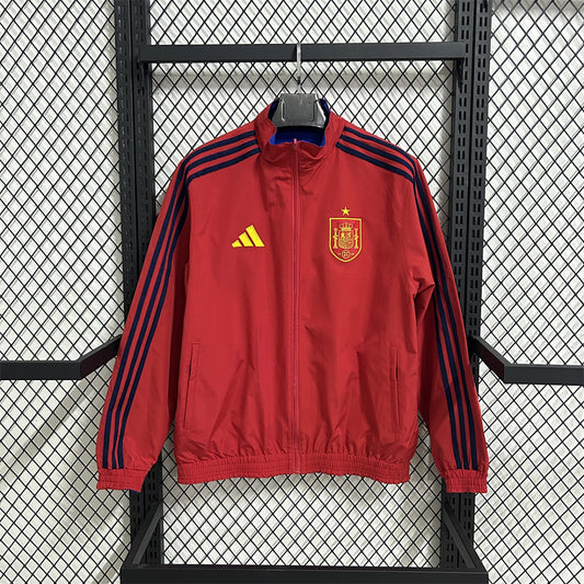 Spain Red Reversible Waterproof Windbreaker front