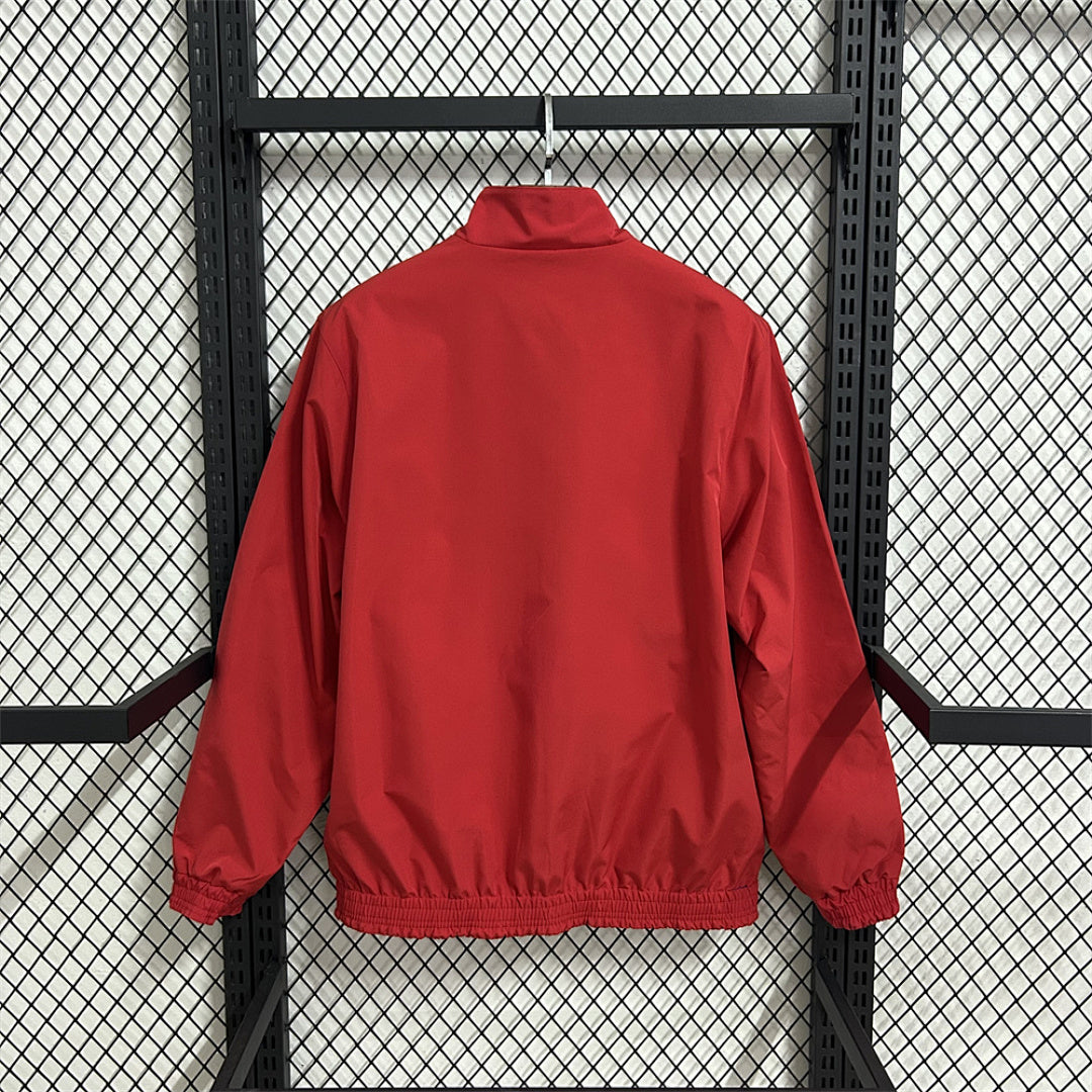 Spain Red Reversible Waterproof Windbreaker back