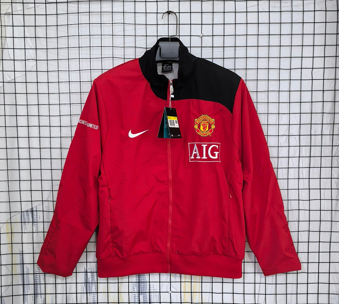 Manchester United 2007/08 Red Waterproof Windbreaker front