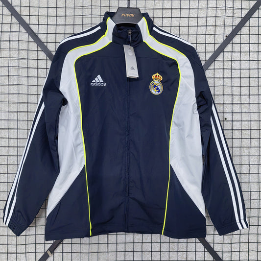 Real Madrid Navy Waterproof Windbreaker front