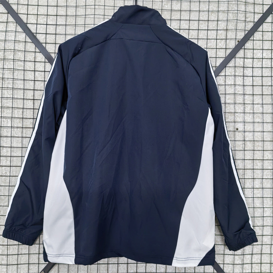 Real Madrid Navy Waterproof Windbreaker back