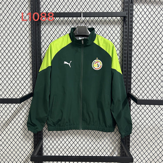 Senegal Green Waterproof Windbreaker front