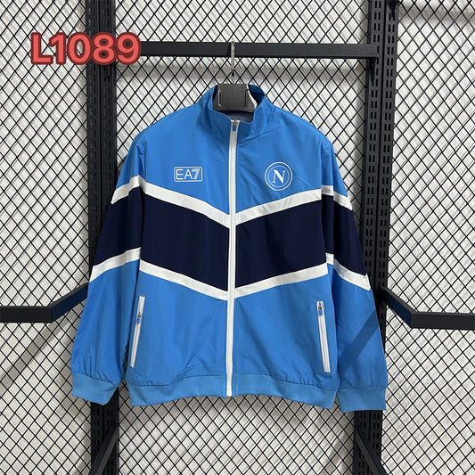Napoli Blue Waterproof Windbreaker front