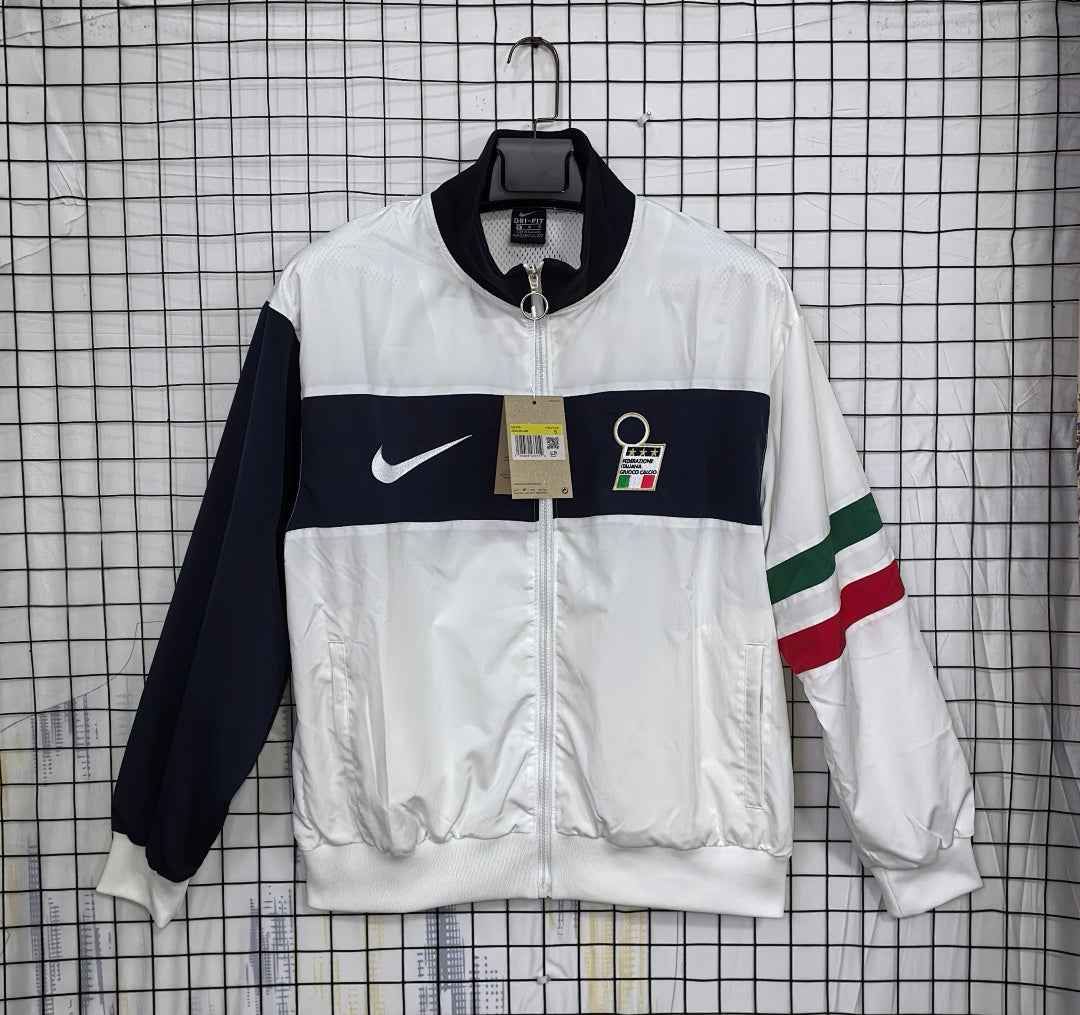 Italy 1996 White Waterproof Windbreaker front