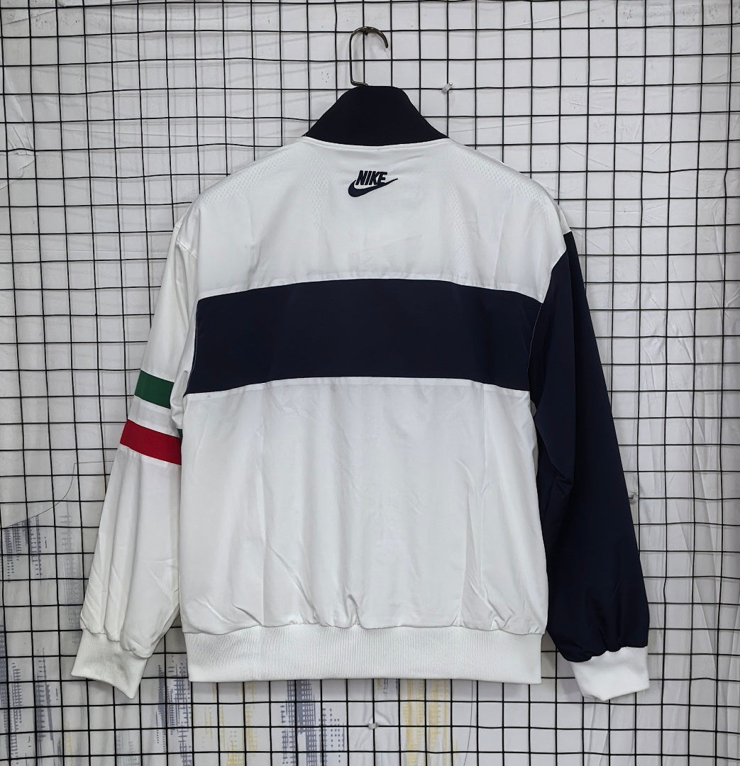Italy 1996 White Waterproof Windbreaker back
