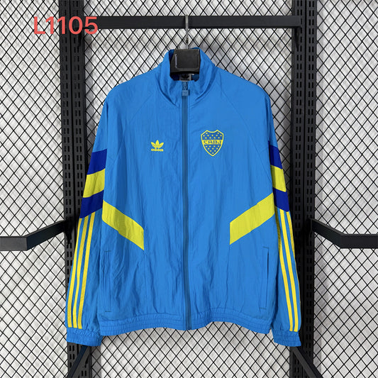 Boca Juniors Blue Training Windbreaker front