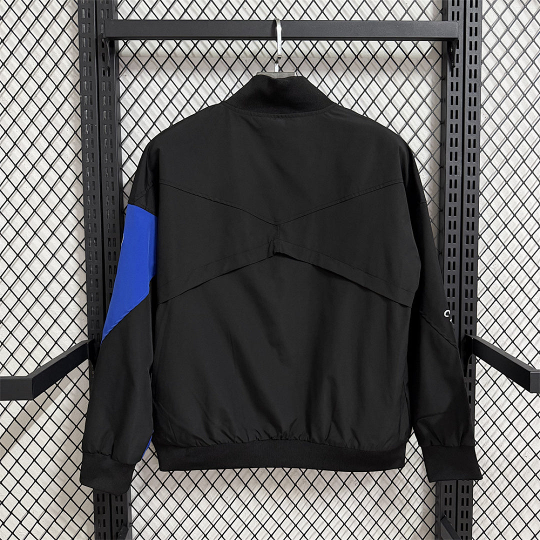Chelsea Black and Blue Waterproof Windbreaker back